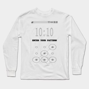 Phone Unlock Pattern Long Sleeve T-Shirt